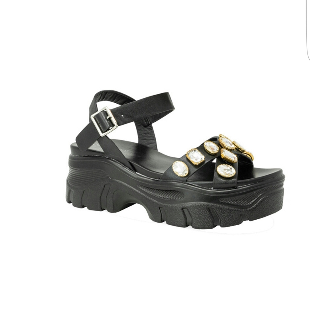 Platform Sandal with RHINESTONES